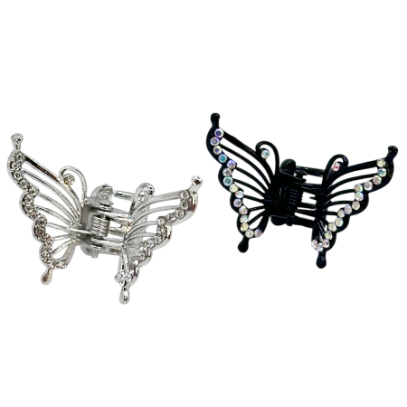 Accesorii De Par - Set 2 Clame de Par DESTINY - Fluture cu strasuri