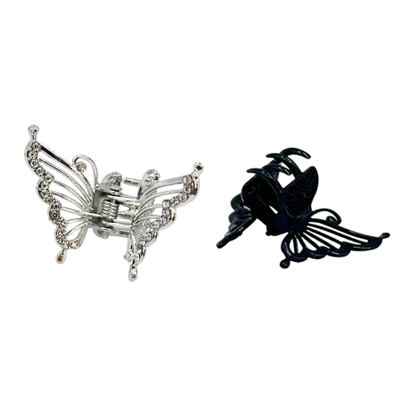Set 2 Clame de Par DESTINY - Fluture cu strasuri [1]