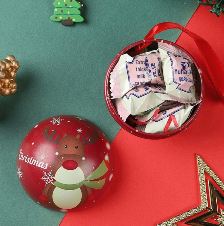 Cutie metalica pentru dulciuri - Glob de Craciun CANDY [1]