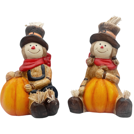 De Sezon - Set 2 figurine de toamna HAPPY HARVEST – Sperietori cu dovleci