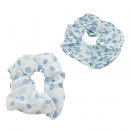 Set 2 elastice pentru par DENISE, Bleu, 12cm [2]