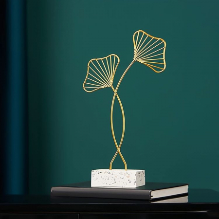 Set 2 Ornamente decorative GINKO LEAF, Auriu [3]
