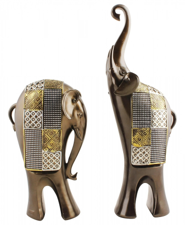 Figurine & Statuete - Set 2 Elefanti GUARDIAN, Auriu, 25 40cm