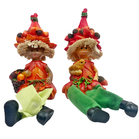 De Sezon - Set 2 figurine COUNTRY FRIENDS - Cu ghinde, 11 cm