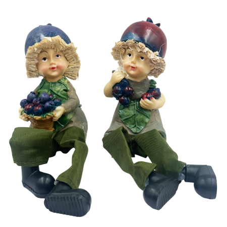 De Sezon - Set 2 figurine COUNTRY FRIENDS - Cu fructe de padure