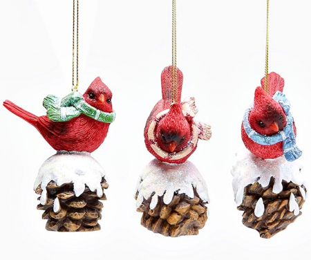 Set 3 Ornamente Craciun SONGBIRDS, 8.5cm [1]