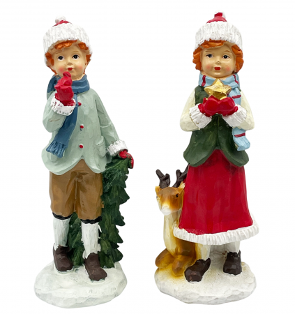Set 2 Figurine Craciun MOLLY & SAM, 7x20cm [1]