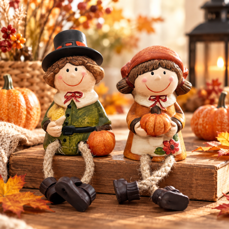 Set 2 figurine de toamna cu dovleci SWEET PUMPKIN [1]