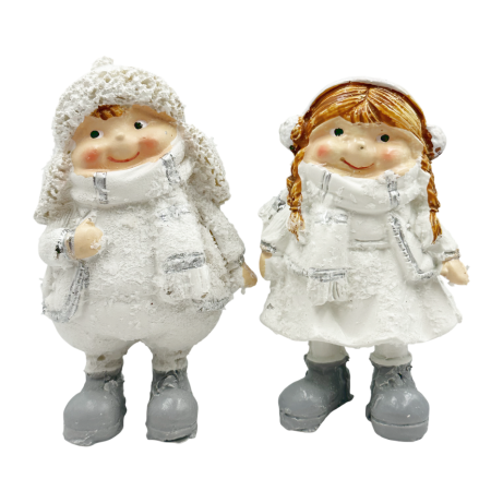 Set 2 Figurine Copii in Haine Albe SEASON [1]