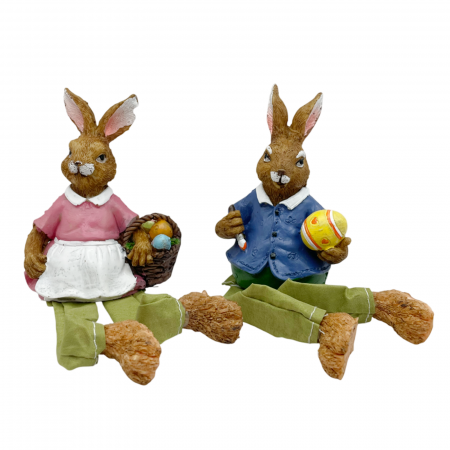 Figurine & Statuete - Set 2 Iepuri decorativi MILLY & SPLASH, 7x9/18cm