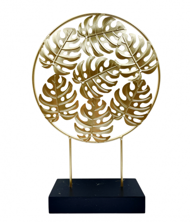 Figurine & Statuete - Ornament decorativ TROPICAL LEAF, Auriu, 30cm