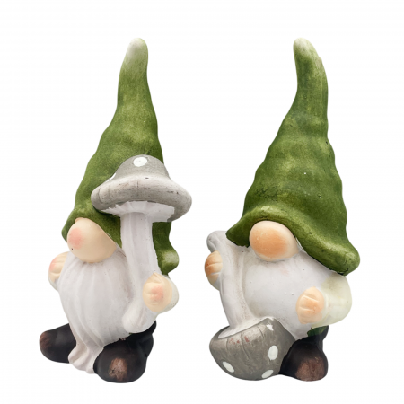 Set 2 Pitici decorativi CUDDLES, Verde Alb, 18cm [1]