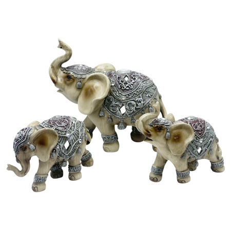 Set 3 Elefanti decorativi JAIPUR [1]
