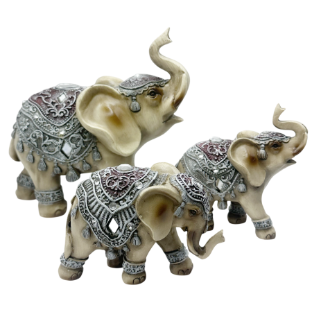 CASA & DECOR - Set 3 Elefanti decorativi JAIPUR