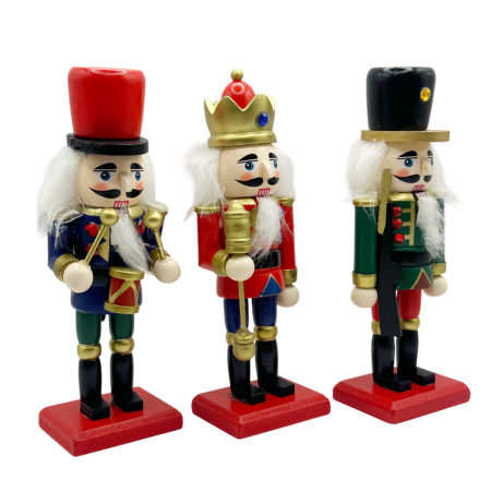 Set 3 Figurine Spărgător de Nuci JOLLY – Decor Clasic de Crăciun [2]