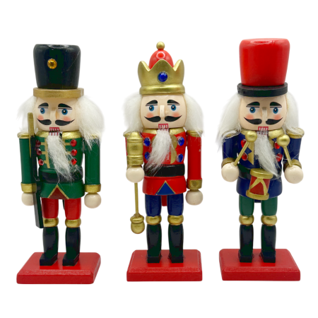 Set 3 Figurine Spărgător de Nuci JOLLY – Decor Clasic de Crăciun [1]