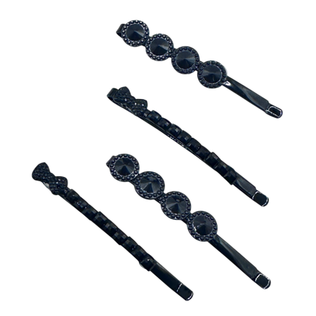 FASHION - Set 4 agrafe negre TERRY