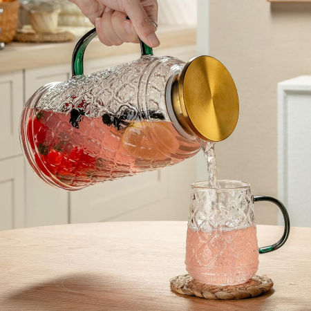Carafa cu filtru si capac TRUDI, 1500 ml, Sticla borosilicata [1]