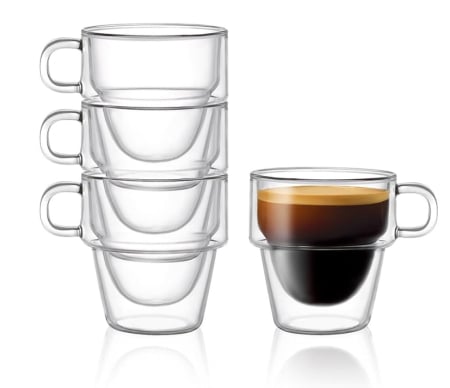 BUCATARIE & SERVIRE - Set 4 Cani sticla borosilicata LIFE