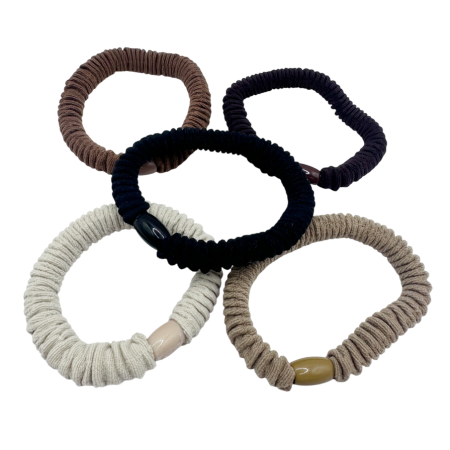 FASHION - Set 5 elastice pentru par ANITA, Multicolor