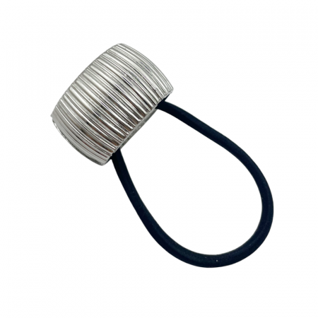 Accesorii De Par & Voalete & Diverse - Elastic pentru par BRIGITTE cu inel, Argintiu, 3cm