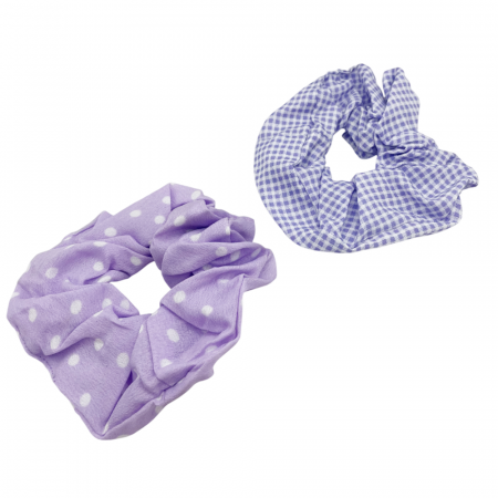 Set 2 elastice pentru par DENISE, Mov, 12cm [2]