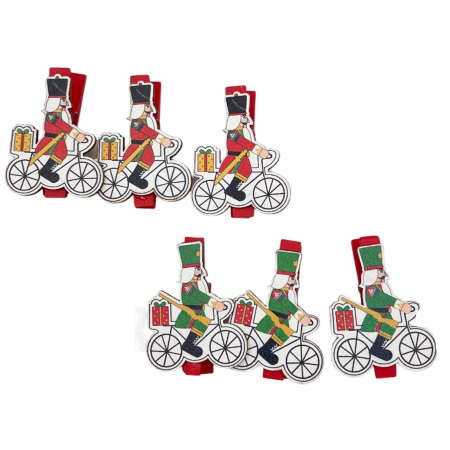 DECORATIUNI CRACIUN - Set 6 Carlige decor Craciun NUTCRACKER