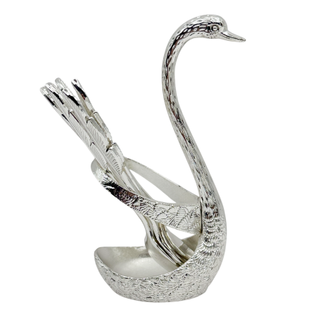 Set 6 lingurite cu suport lebada ELIZABETH - decor clasic elegant [1]