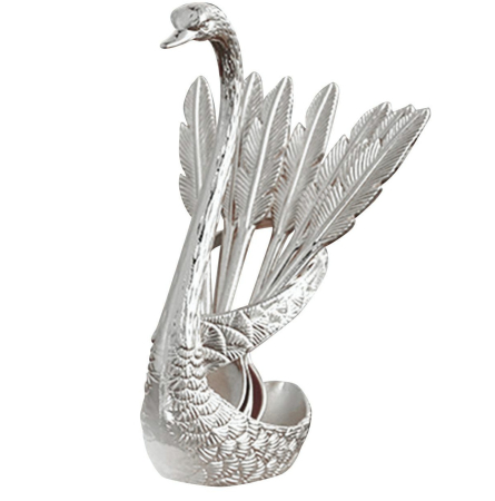 Set 6 lingurite cu suport lebada ELIZABETH - decor clasic elegant [3]