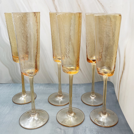 Pahare si Accesorii Bar - Set 6 Pahare de Sampanie AMBER 150ml