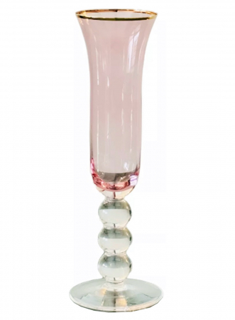 Pahare si Accesorii Bar - Set 2 Pahare sampanie CHARISMA, Roz, 180ml