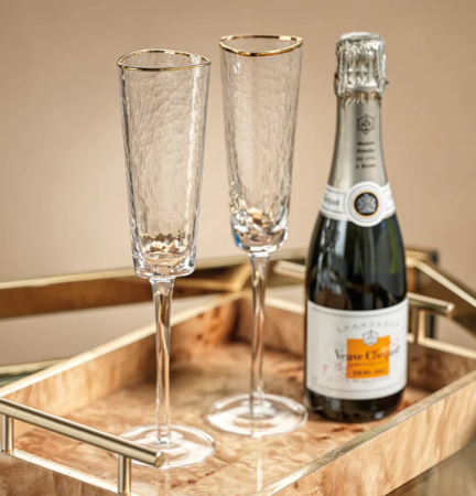 Pahare si Accesorii Bar - Set 6 Pahare Sampanie HOMMAGE, 150ml