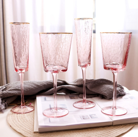 Pahare - Set 4 Pahare PINK HOMMAGE, 150ml
