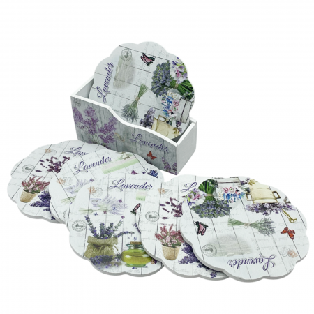 Utile Bucatarie & Servire - Set 6 Suporturi de pahare COLETTE, 10cm