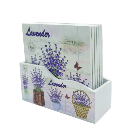Set 6 Suporturi pahare LAVENDER GARDEN [1]