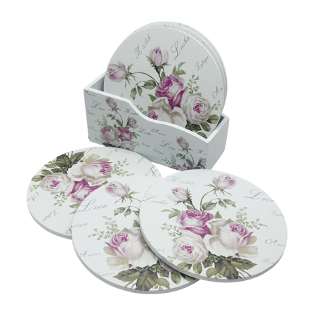 Set 6 Suporturi pahare ROMANTIC ROSES [1]