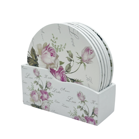 BUCATARIE & SERVIRE - Set 6 Suporturi pahare ROMANTIC ROSES