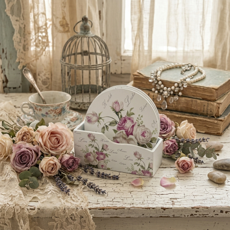 Set 6 Suporturi pahare ROMANTIC ROSES [2]
