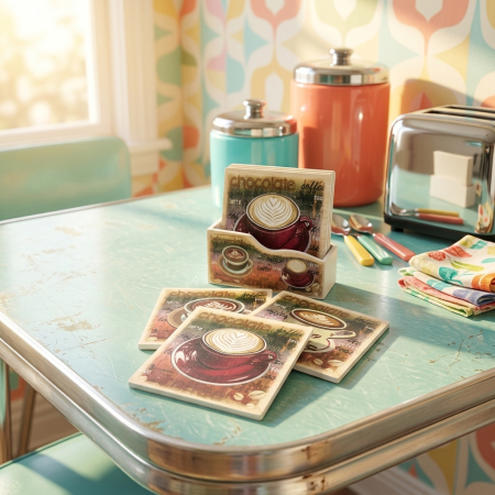Set 6 Suporturi pahare VINTAGE CAFE [2]