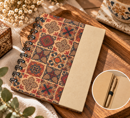 Set Agenda cu coperta din pluta & Pix ORIENTAL [2]