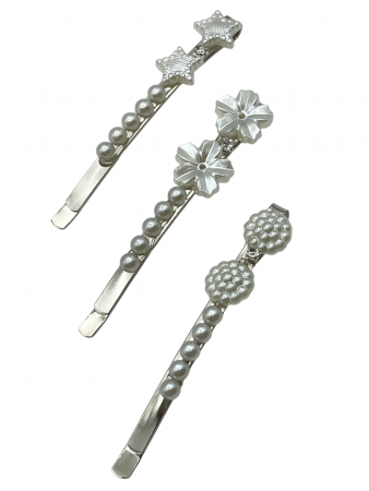 Accesorii De Par & Voalete & Diverse - Set agrafe de par TERRY, Argintiu