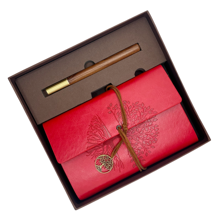 Set Cadou Agenda - Jurnal rosie cu Pix [1]