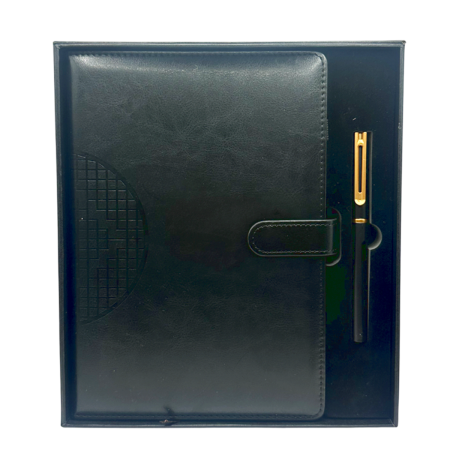 Agende & Articole De Birou - Set Agenda nedatata si pix metalic BRUCE DELUXE, Negru