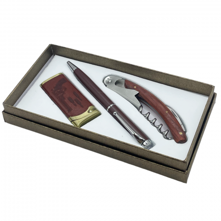 Agende & Articole De Birou - Set Cadou cu Pix, bricheta si tirbuson WILLIAM