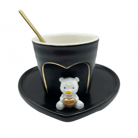 Set 2 Cesti & 2 Farfurii TEDDY IN LOVE, 125ml [3]