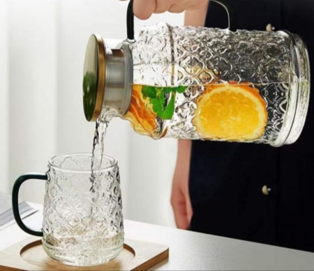 Carafa cu filtru si capac TRUDI, 1500 ml, Sticla borosilicata [3]