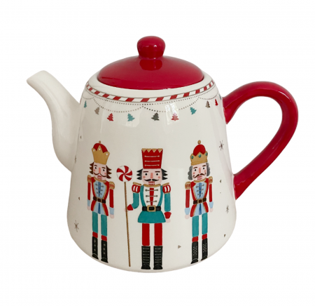 CANI & CESTI CRACIUN - Ceainic portelan NUTCRACKERS LAND, 750ml