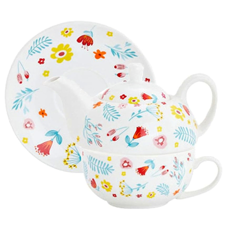 BUCATARIE - Set pentru Ceai Tea for One CARMEN cu motive florale