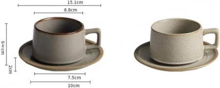 Set Ceasca & Farfurie LORENZO, Verde, 220ml [4]