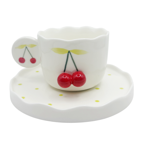 Cesti & Seturi de Cesti - Set Ceasca si Farfurie CHERRY JOY